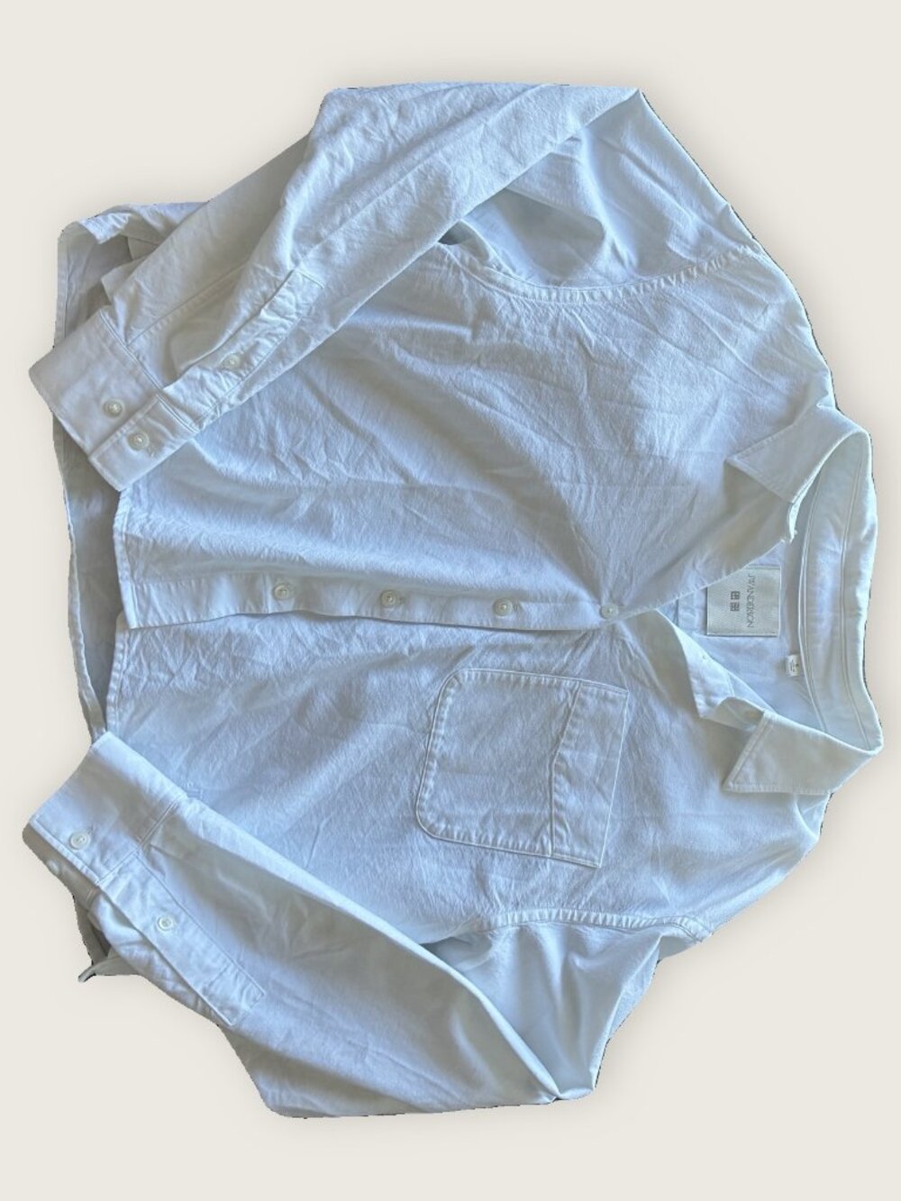 Uniqlo x JW Anderson White Cropped Boxy Button-Down Shirt S
